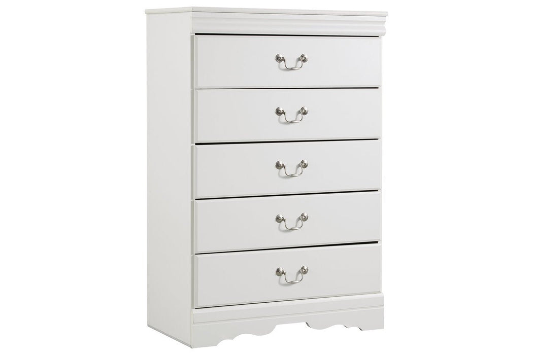 Anarasia White Chest of Drawers - B129-46 - Gate Furniture