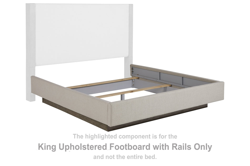 Anibecca King Upholstered Footboard with Rails - B970-56 - In Stock Furniture