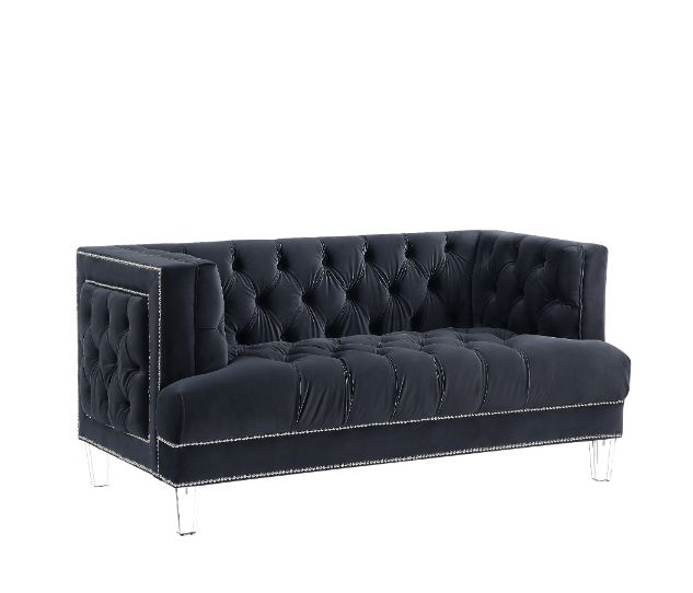 Ansario Gray Velvet Living Room Set