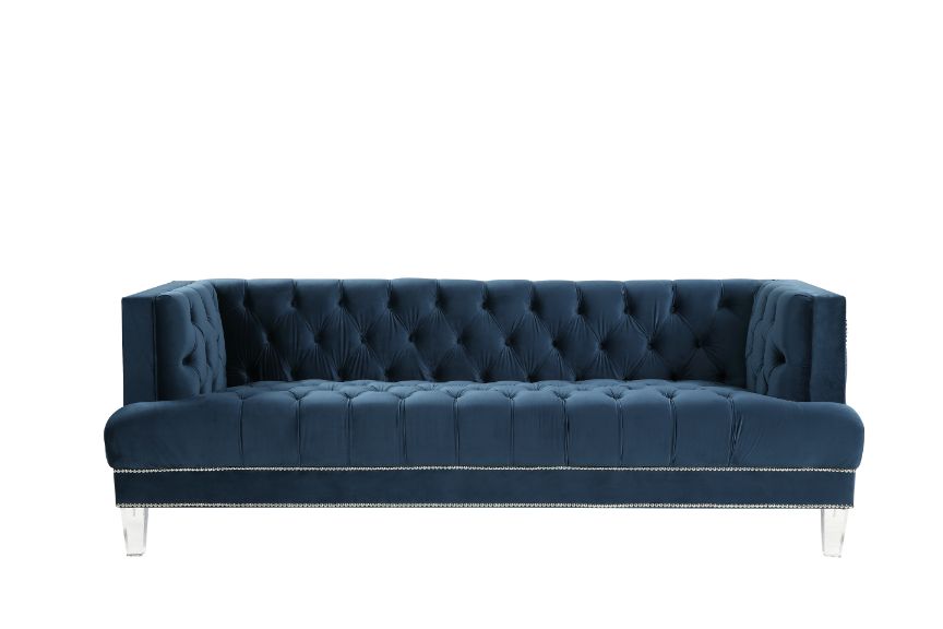 Ansario Blue Velvet Living Room Set