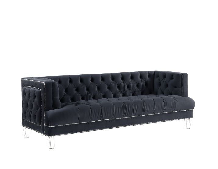 Ansario Gray Velvet Living Room Set