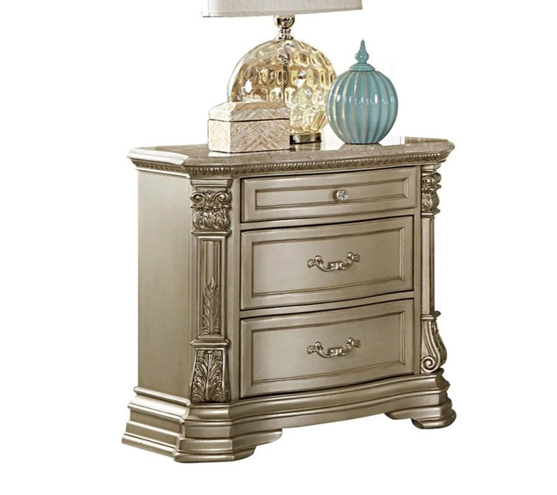 Antoinetta Champagne Nightstand - 1919NC-4 - Gate Furniture