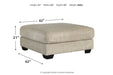 Ardsley Pewter Oversized Ottoman - 3950408 - Gate Furniture