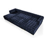 Ariana Navy Velvet Rectangle Ottoman - In Stock Furniture