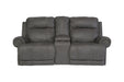 Austere Gray Reclining Loveseat with Console - 3840194 - Gate Furniture