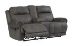 Austere Gray Reclining Loveseat with Console - 3840194 - Gate Furniture