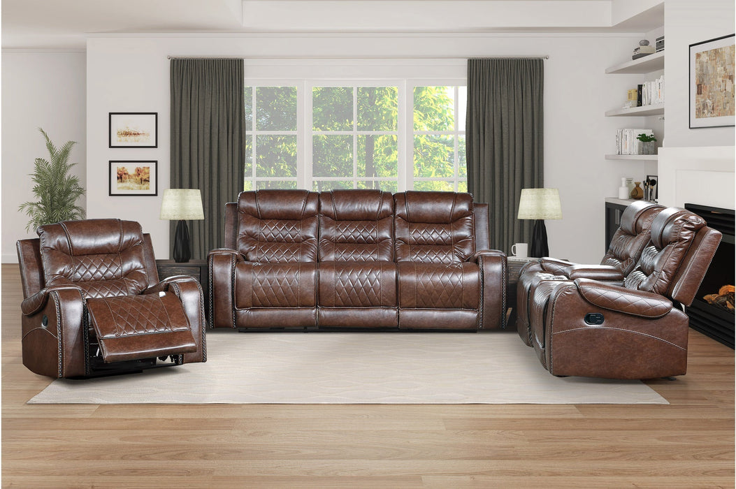 Putnam Brown Reclining Living Room Set