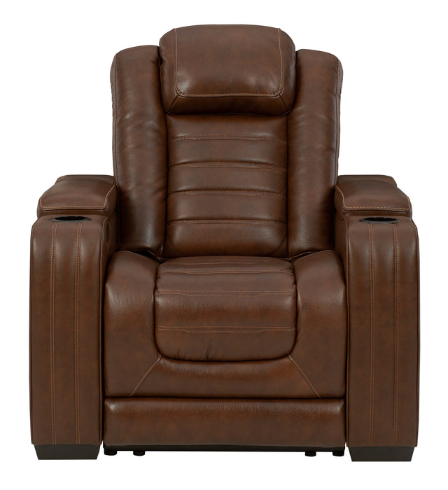 Backtrack Chocolate Power Recliner - U2800413 - Gate Furniture