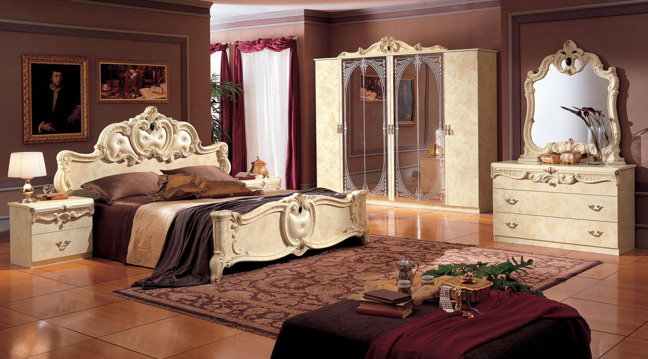 Barocco Bed Ivory, Camelgroup Italy Queen - In Stock Furniture