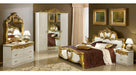 Barocco Bed Ivory W/Gold, Camelgroup Italy Queen - In Stock Furniture