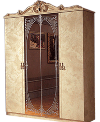 Barocco Ivory 4 Door Wardrobe - i24008 - In Stock Furniture