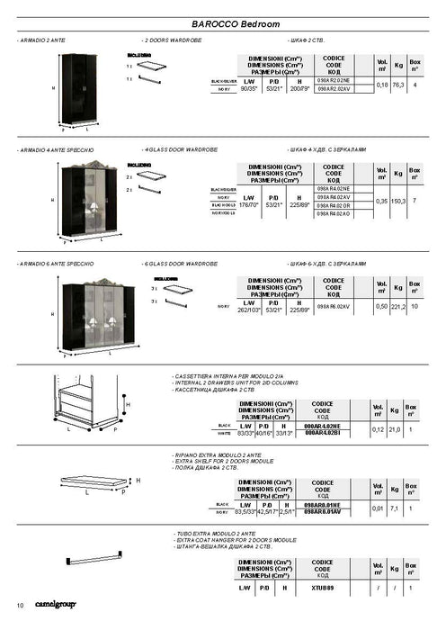 Barocco Ivory Bedroom Set - Gate Furniture