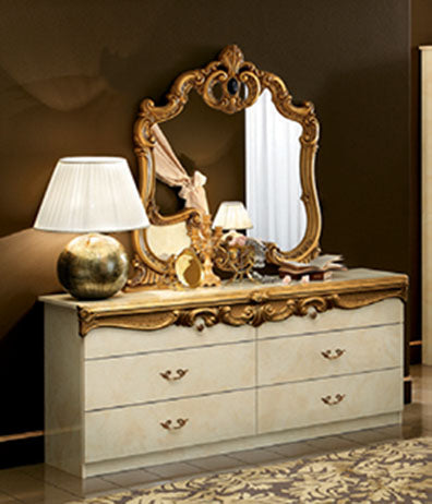 Barocco Ivory W/Gold Bedroom Set - Gate Furniture