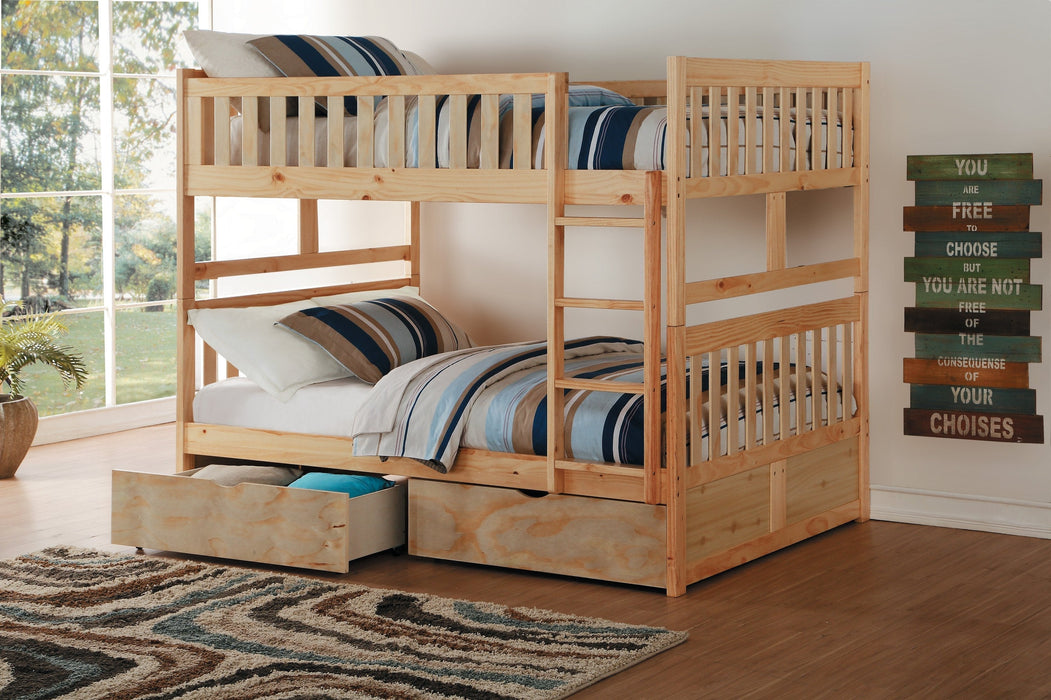 Bartly Pine Full/Full Bunk Bed | B2043 - Gate Furniture