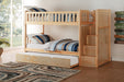 Bartly Pine Twin/Twin Reversible Step Storage Bunk Bed | B2043 - Gate Furniture