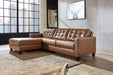 Baskove Auburn Leather LAF Sectional - Gate Furniture