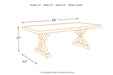 Beachcroft Beige Dining Table with Umbrella Option - P791-625 - Gate Furniture