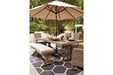 Beachcroft Beige Dining Table with Umbrella Option - P791-625 - Gate Furniture