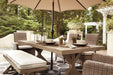 Beachcroft Beige Dining Table with Umbrella Option - P791-625 - Gate Furniture