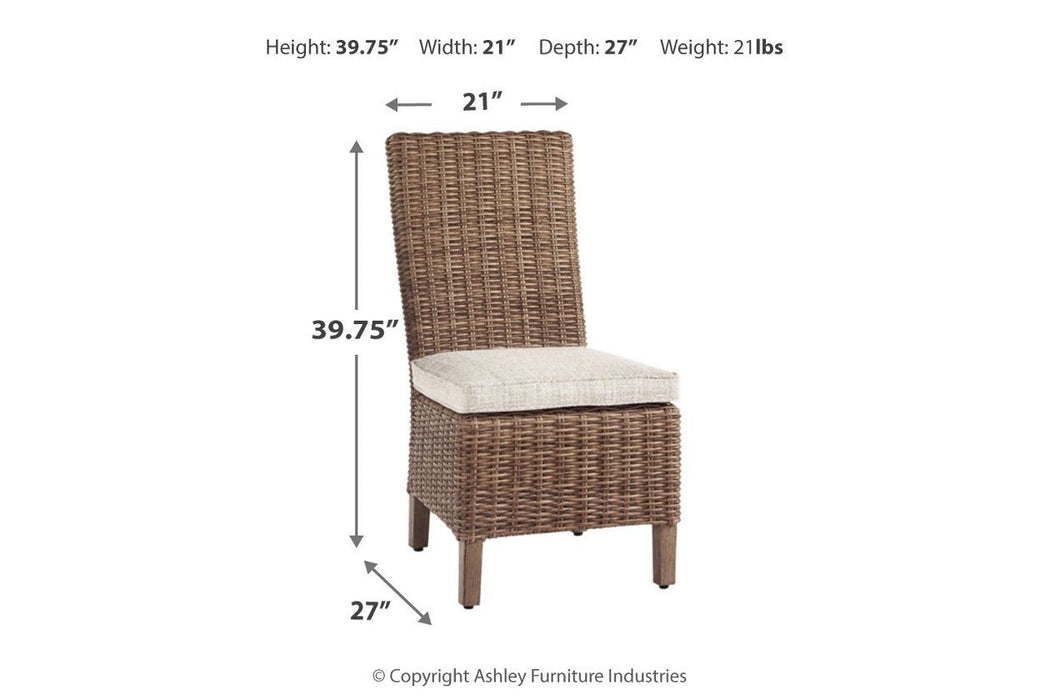 Beachcroft Beige Side Chair with Cushion (Set of 2) - P791-601 - Gate Furniture