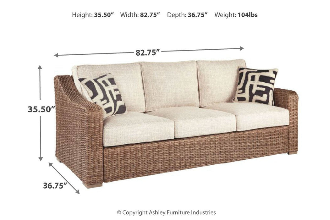 Beachcroft Beige Sofa with Cushion - P791-838 - Gate Furniture