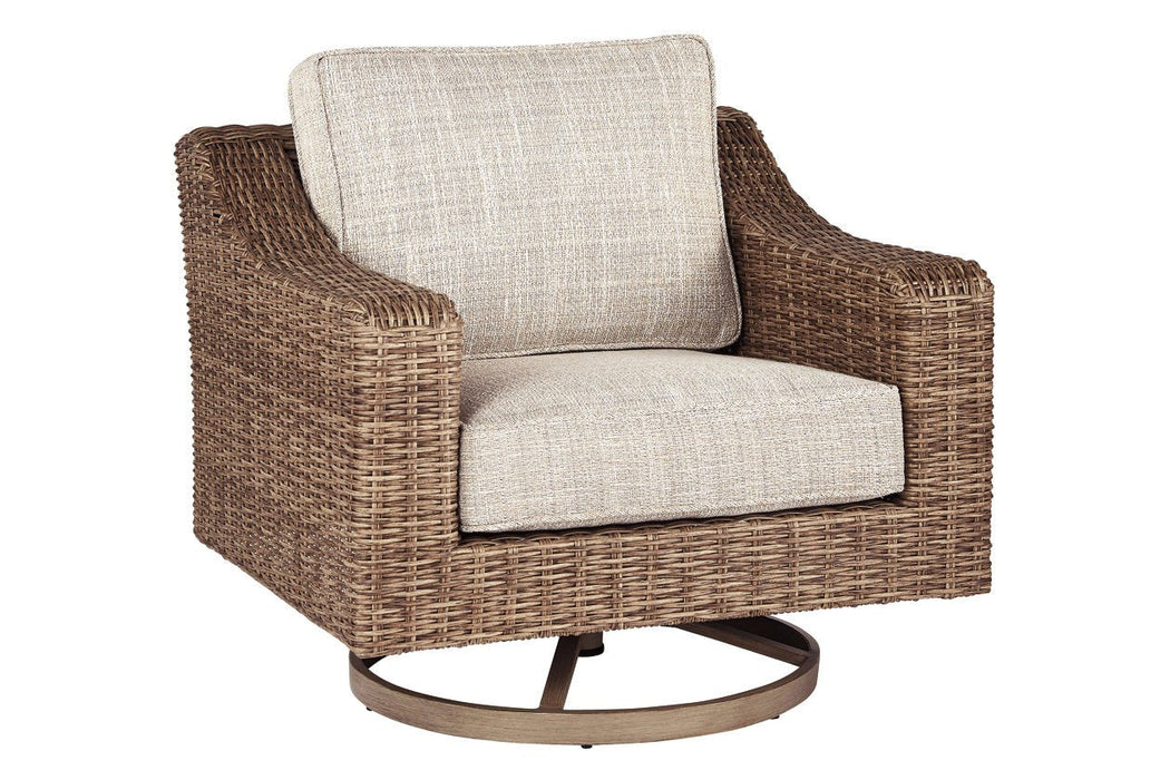 Beachcroft Beige Swivel Lounge Chair - P791-821 - Gate Furniture