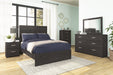 Belachime Black Full Panel Bed - Gate Furniture