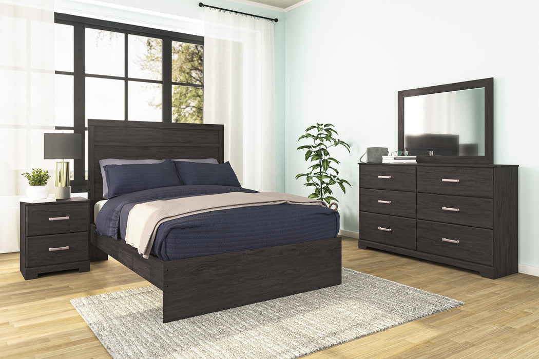 Belachime Black Full Panel Bed - Gate Furniture