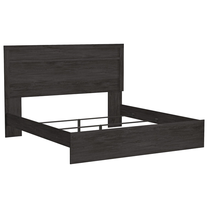 Belachime Black King Panel Bed - Gate Furniture