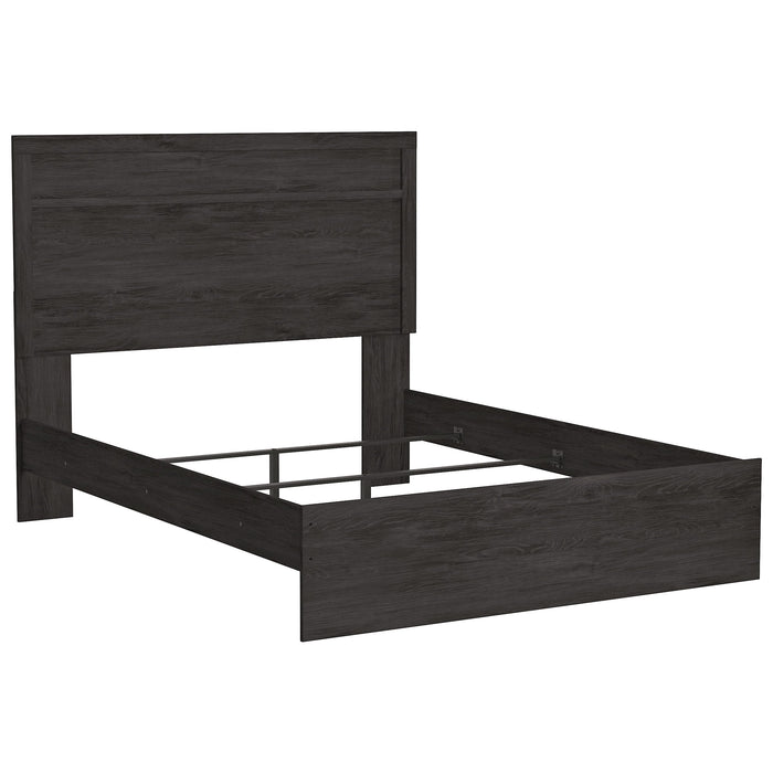 Belachime Black Queen Panel Bed - Gate Furniture