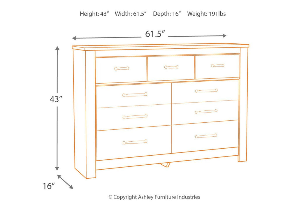 Bellaby Whitewash Dresser - B331-31 - Gate Furniture