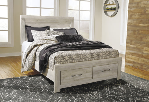 Bellaby Whitewash Queen Storage Platform Bed - Gate Furniture