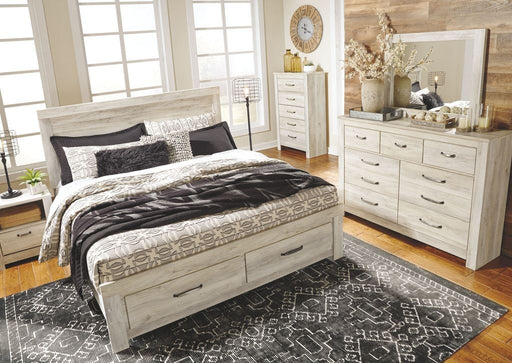 Bellaby Whitewash Storage Platform Bedroom Set - Gate Furniture