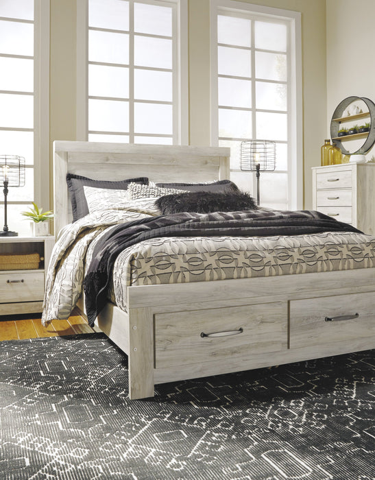 Bellaby Whitewash Storage Platform Bedroom Set - Gate Furniture