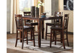 Bennox Brown Counter Height Dining Table and Bar Stools (Set of 5) - D384-223 - Gate Furniture