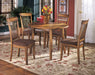 Berringer Rustic Brown Drop Leaf Dinette Set - Gate Furniture