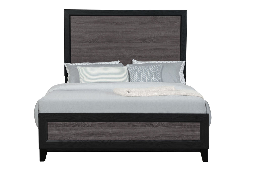 Lisbon Grey/Black Queen Bed Group - LISBON-GREY/BLACK-QBG - Gate Furniture