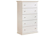 Bostwick Shoals White Chest of Drawers - B139-46 - Gate Furniture