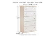 Bostwick Shoals White Chest of Drawers - B139-46 - Gate Furniture