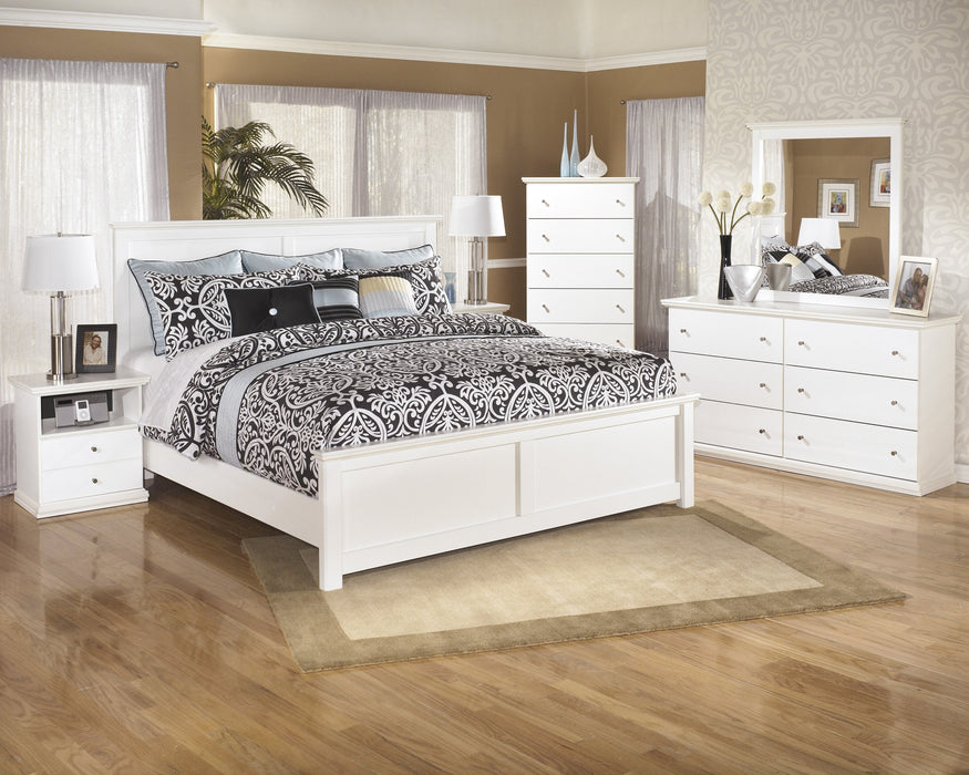 Bostwick Shoals White King Panel Bed - Gate Furniture