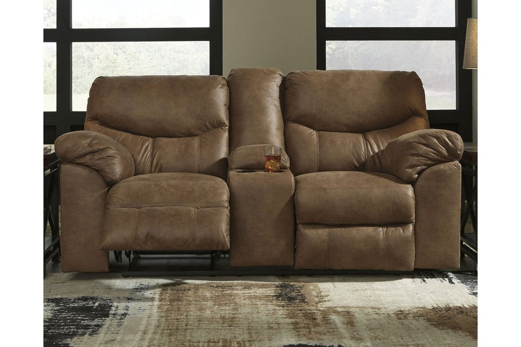 Boxberg Bark Reclining Loveseat with Console - 3380294 - Gate Furniture