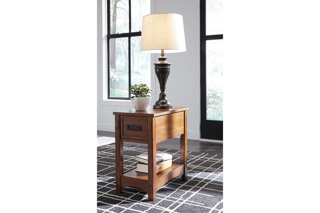 Breegin Brown Chairside End Table - T007-319 - Gate Furniture