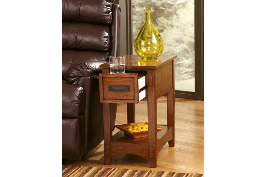 Breegin Brown Chairside End Table - T007-319 - Gate Furniture