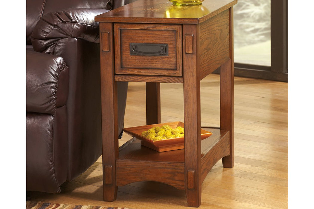 Breegin Brown Chairside End Table - T007-319 - Gate Furniture