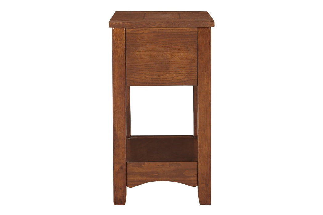 Breegin Brown Chairside End Table - T007-319 - Gate Furniture