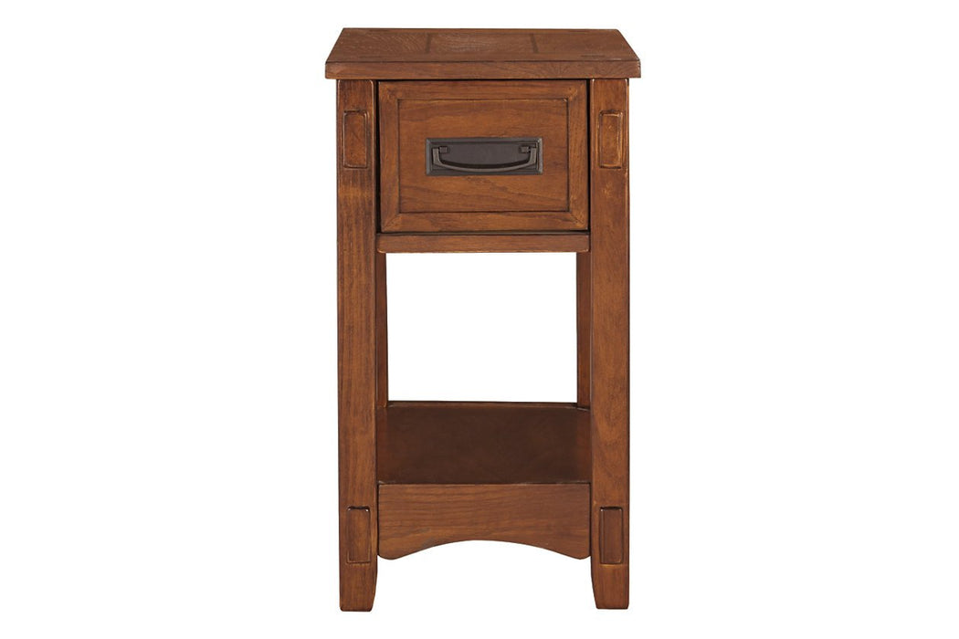 Breegin Brown Chairside End Table - T007-319 - Gate Furniture