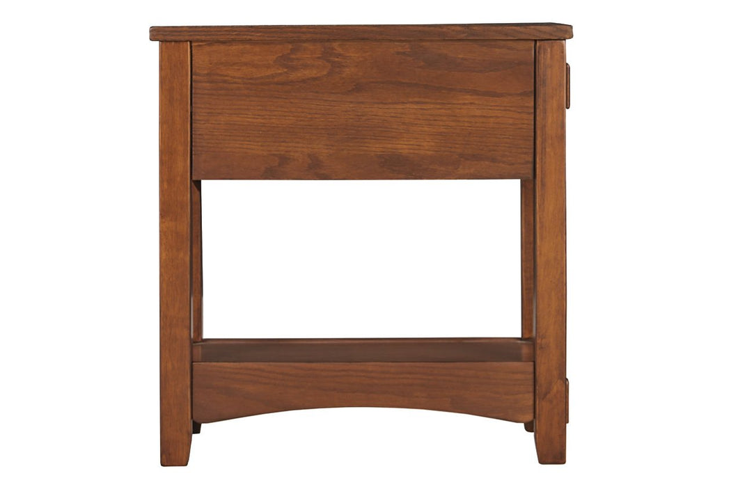 Breegin Brown Chairside End Table - T007-319 - Gate Furniture