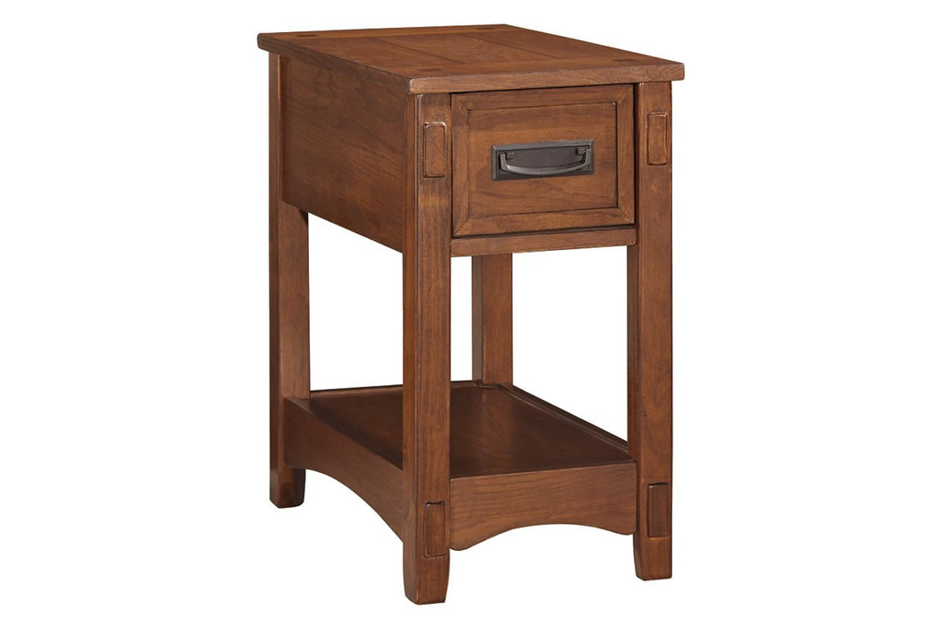 Breegin Brown Chairside End Table - T007-319 - Gate Furniture