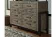 Brennagan Gray Dresser - B774-31 - Gate Furniture