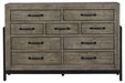 Brennagan Gray Dresser - B774-31 - Gate Furniture